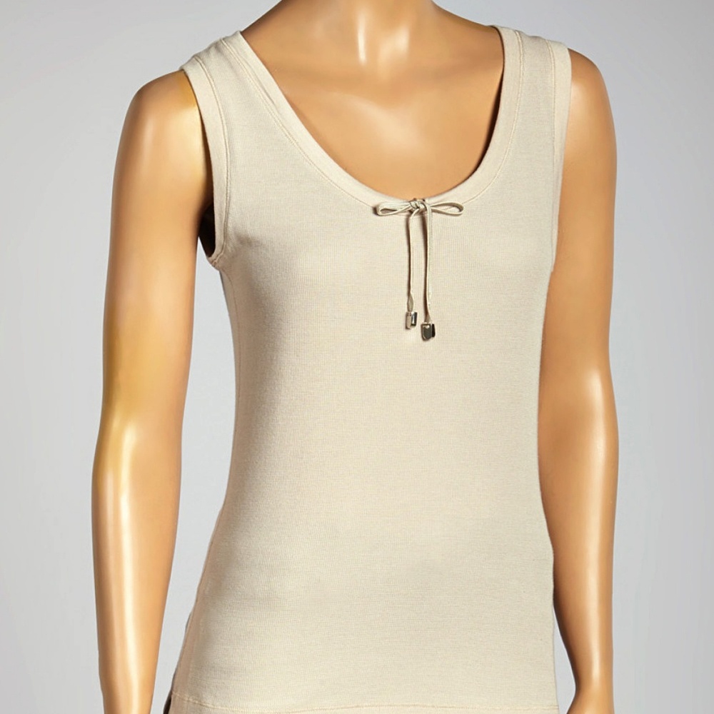Nusport Sleeveless Top Tie Front Scoop